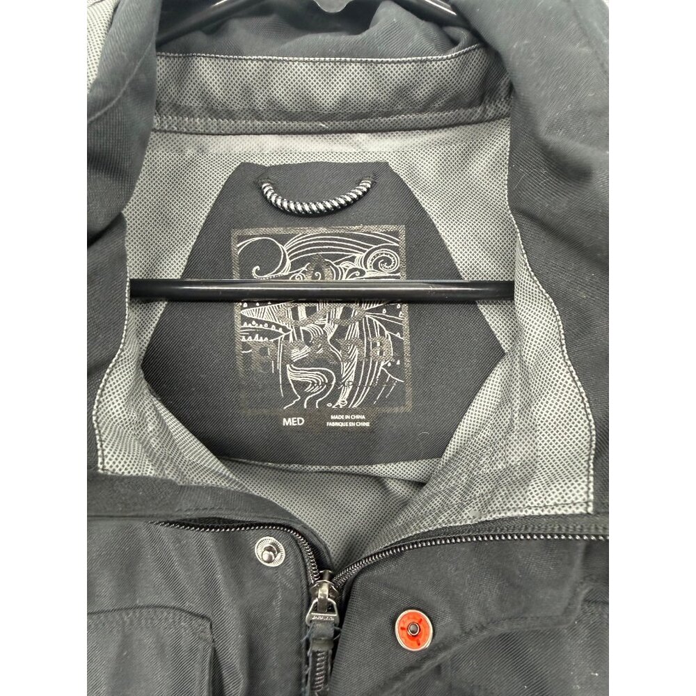 Prana M65 Olive Green Waterproof Jacket Hooded Mens M Rain Pockets - Picture 3 of 8